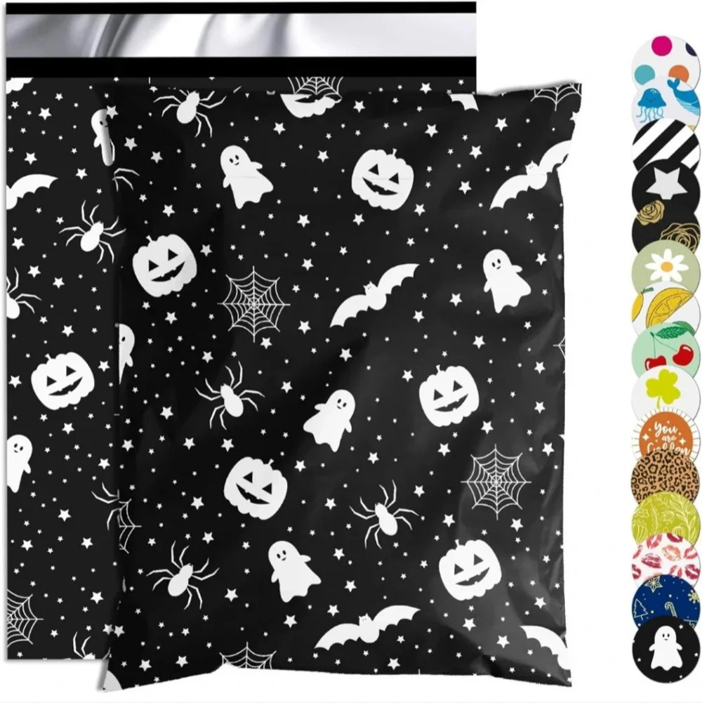 Halloween Poly Mailer 10x13 Inch 100 Pcs, Waterproof and Tear-Resistant Shipping